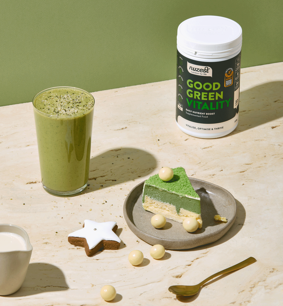 Vegan Good Green Vitality Swirl Cheesecake - Nuzest UK