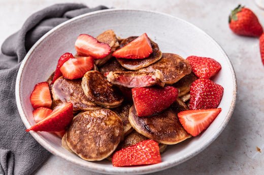 Strawberry and Peanut Butter Pancake Bites - Nuzest UK